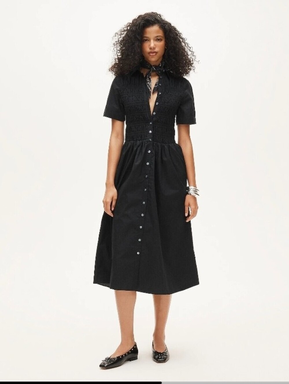 New J Crew Elsie shirt-dress in Cotton Poplin Size Petite Small Black